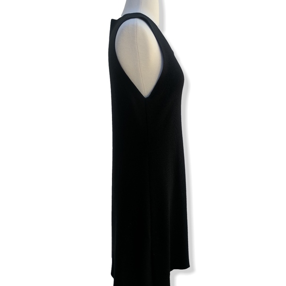 Black wool flared skater dress - Picture 3 of 4